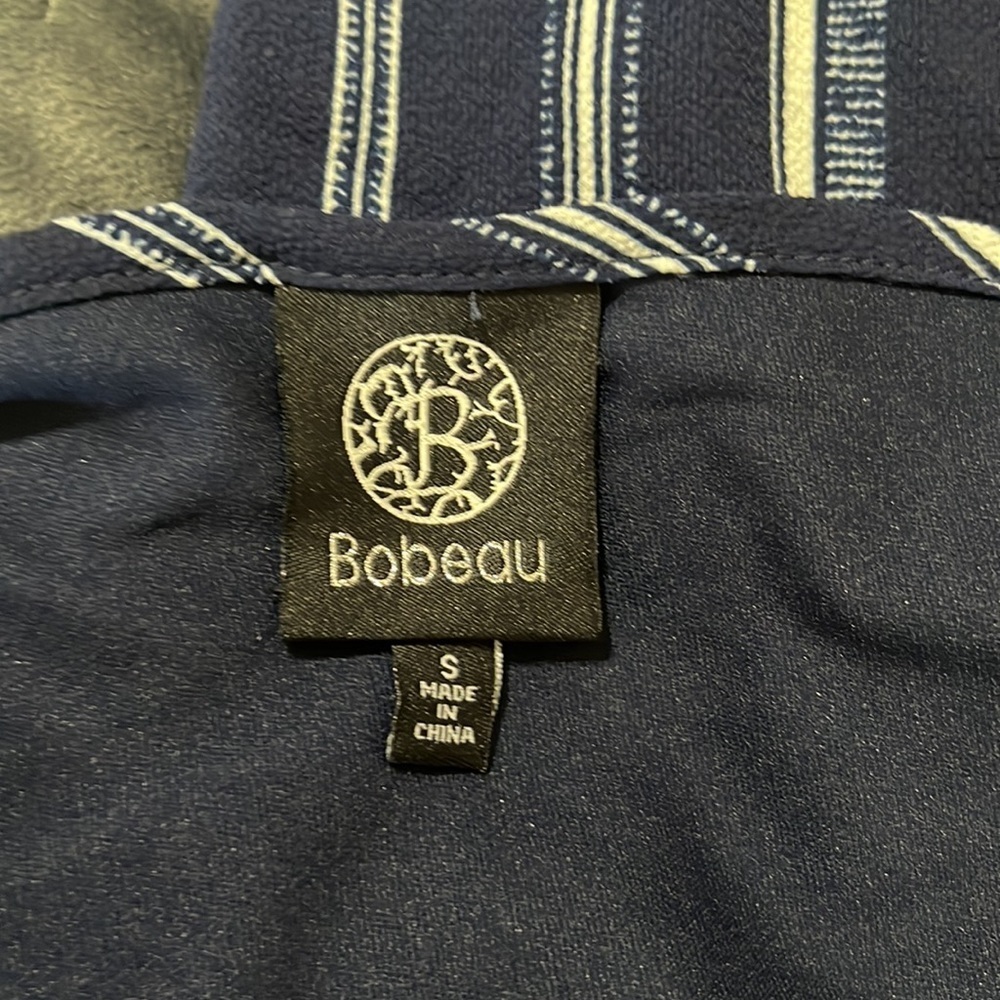 Bobeau Navy &‎ White Stripped Tank Style Jumpsuit - Picture 11 of 15